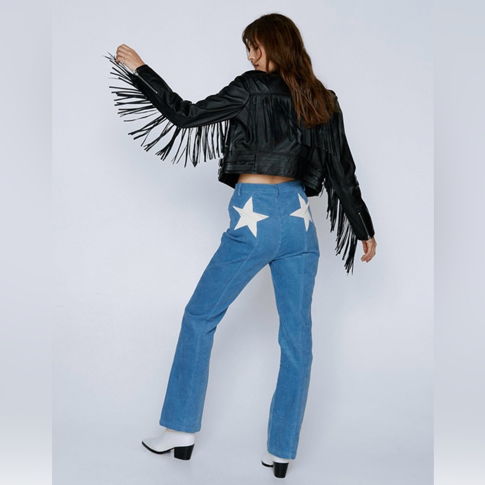 Nasty Gal High Waisted‎ Star Bum Flared Corduroy Pants